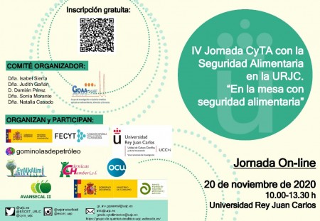 IV Jornada CyTA con la Seguridad Alimentaria en la URJC: En la mesa con seguridad alimentaria 